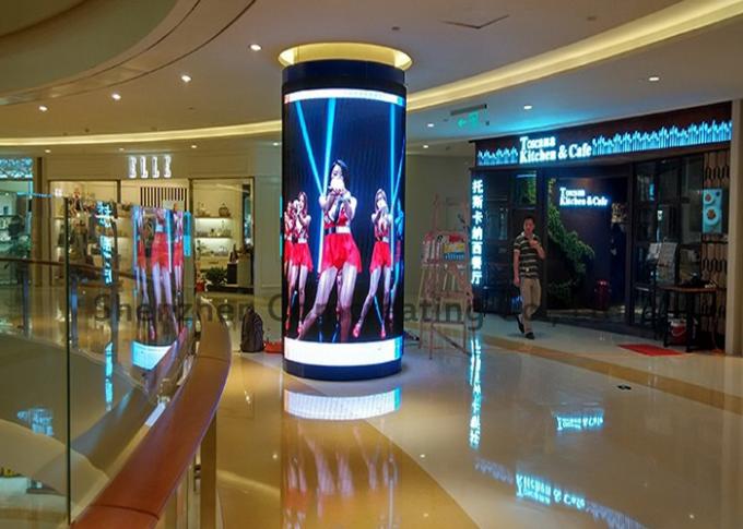 Module mené incurvé polychrome fait sur commande d'intérieur de signe d'affichage à LED de la bonne vue P3 Au centre commercial 0