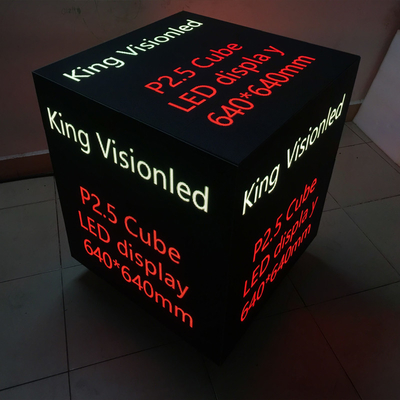 Angle stéréo formé spécial LED d'affichage fait sur commande de cube en Kingvisionled plein